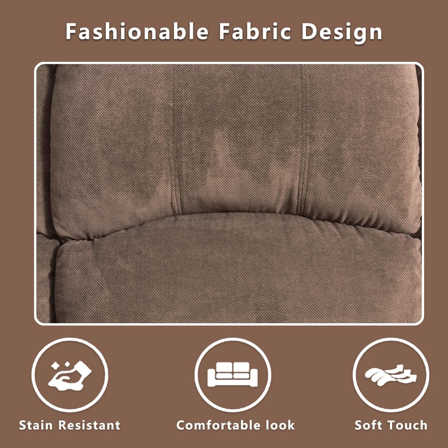 Manual Recliner Sofa Set In Brown Microfiber 3 Piece