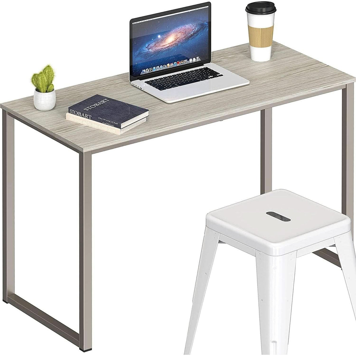 Maple 32 Inch Desk For Home Office With Steel Frame