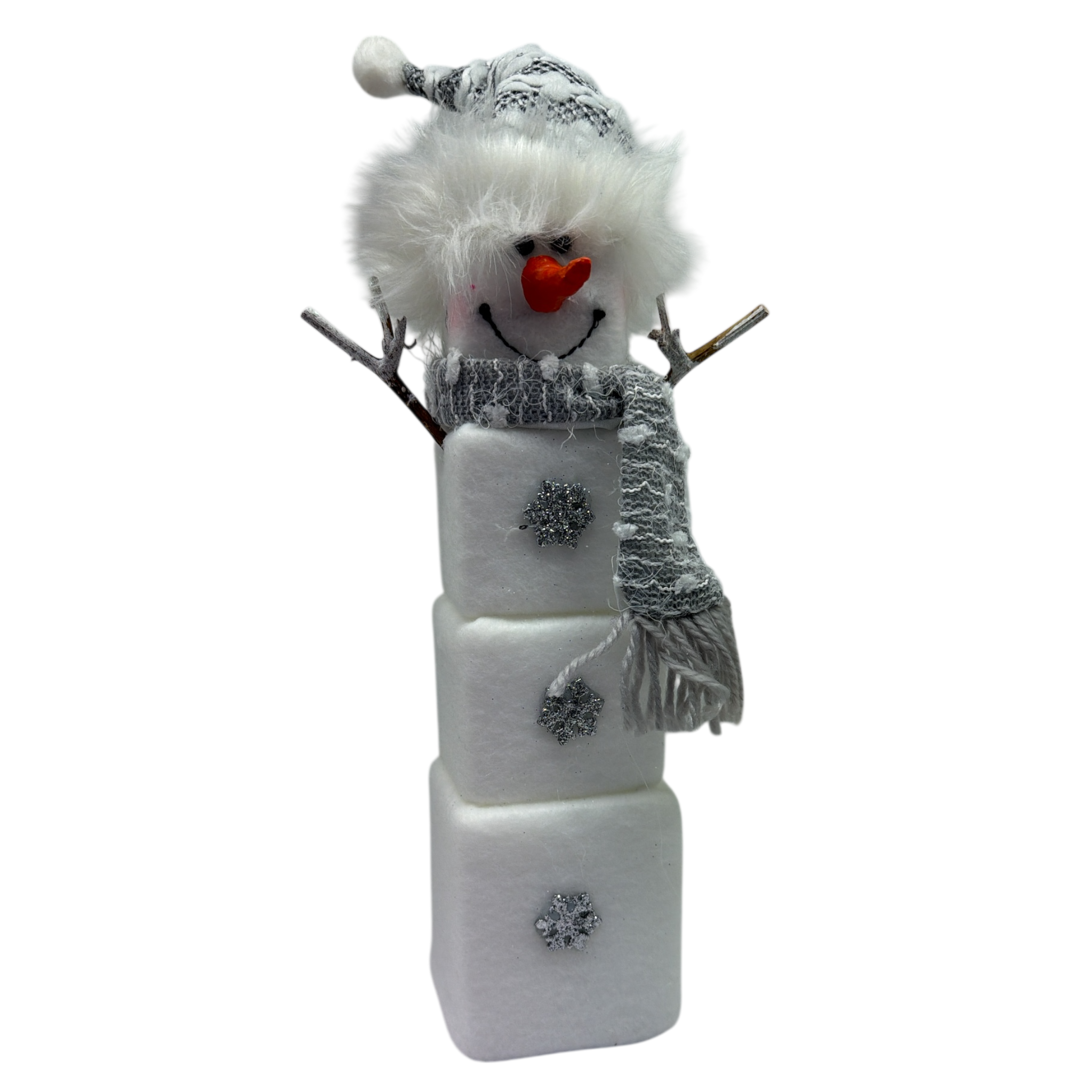 Marshmallow Cube Snowman