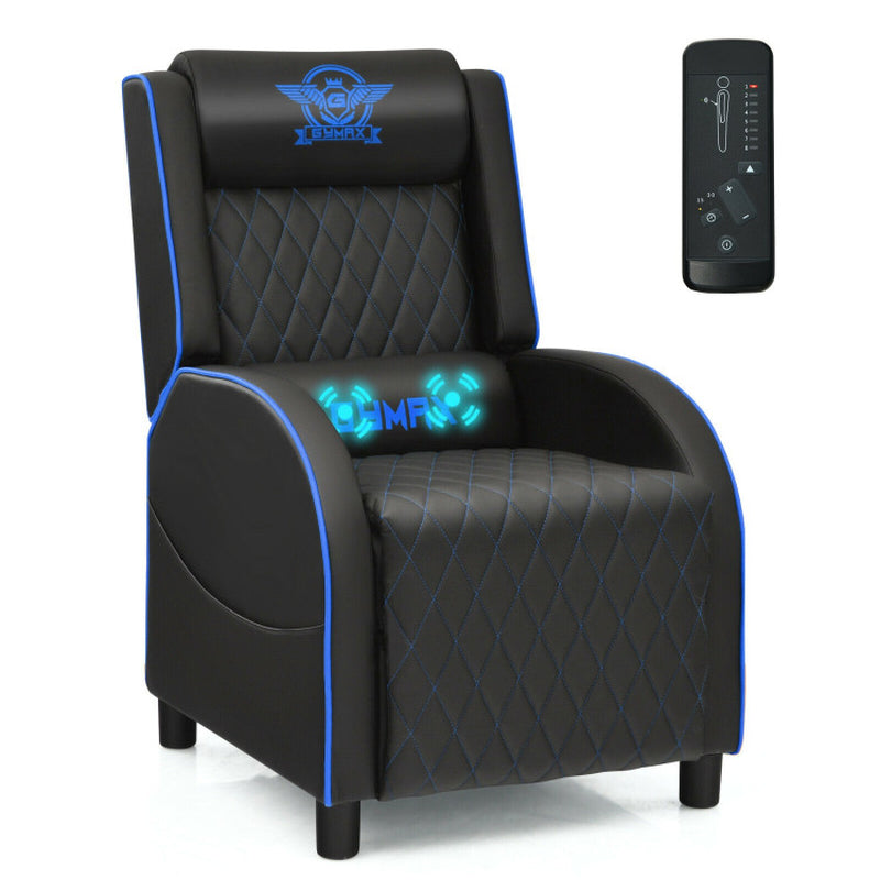 Massage Gaming Recliner Chair With Adjustable Backrest