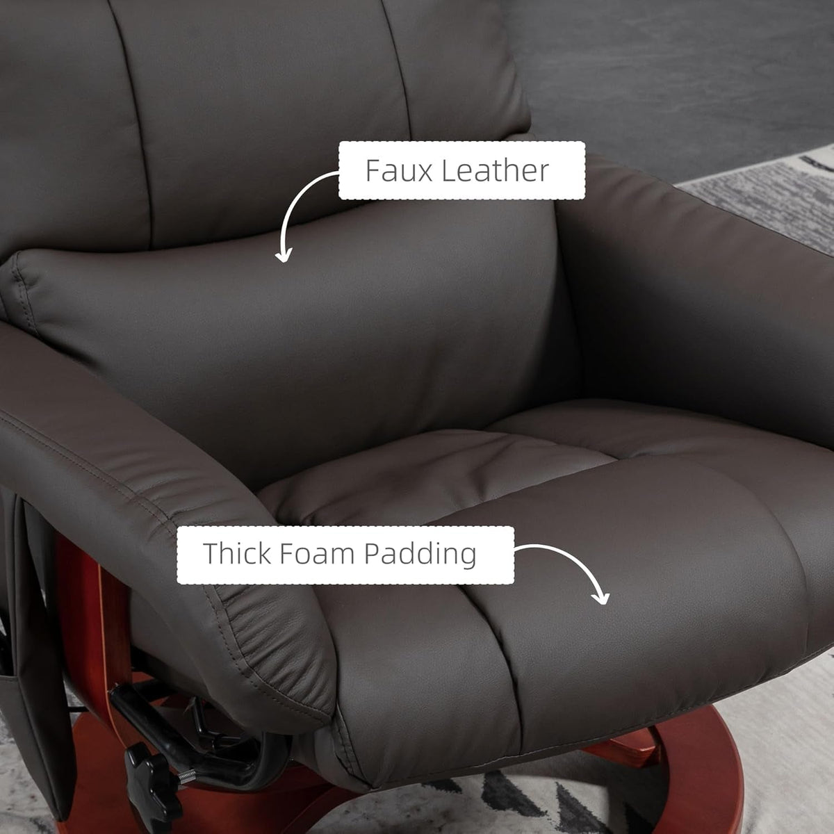 Massage Recliner Chair With Ottoman And Remote Control