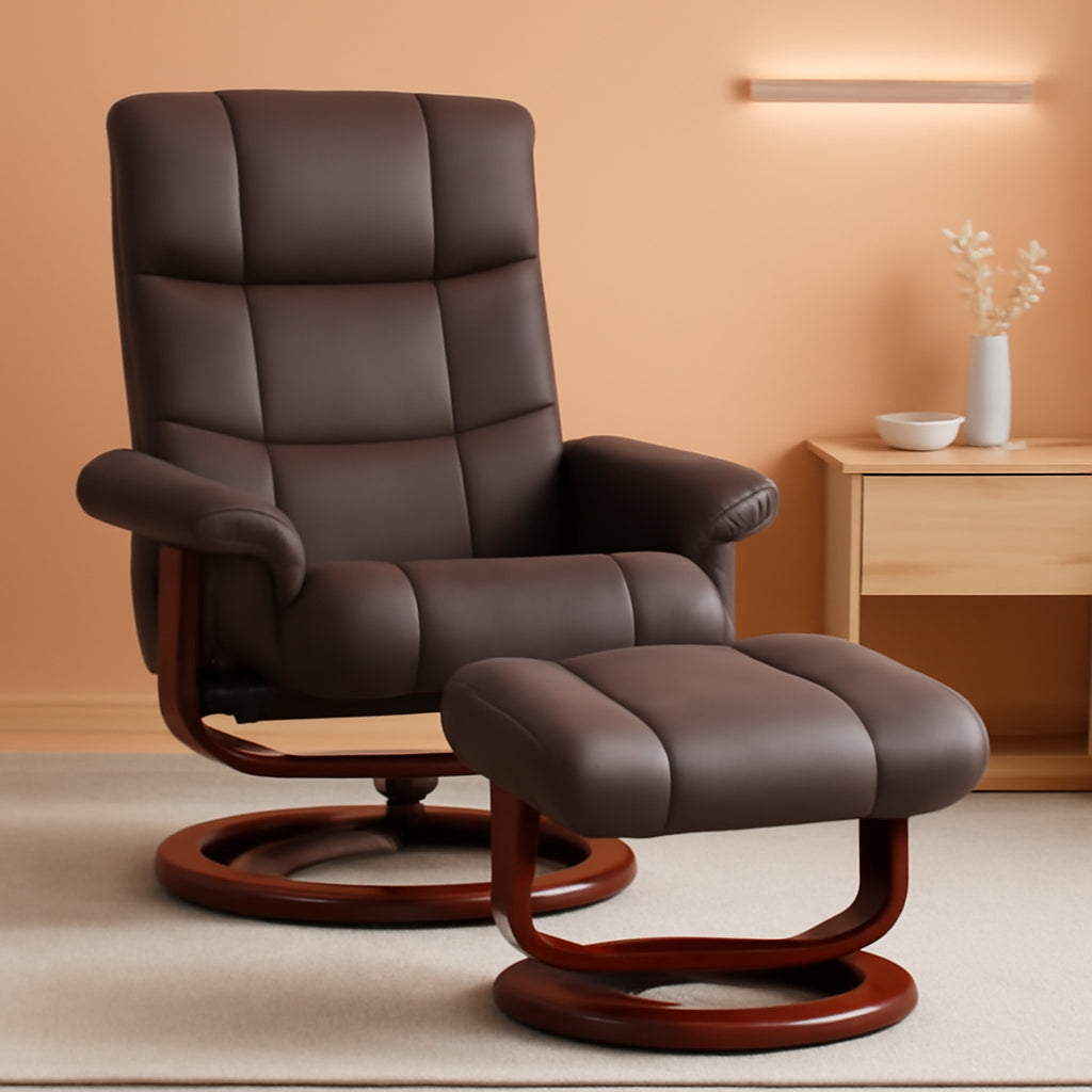 Massage Recliner Chair With Ottoman And Remote Control