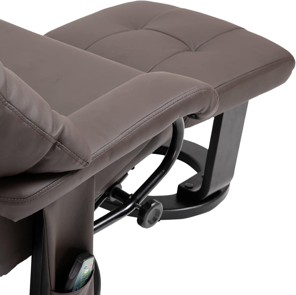 Massage Recliner Chair With Ottoman Brown 360 Degree Swivel