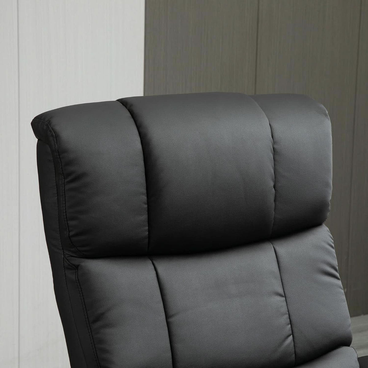 Massage Swivel Recliner Chair Black With Ottoman And Remote