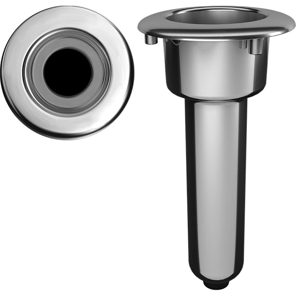Mate Series Elite Screwless Stainless Steel 0&deg; Rod &amp; Cup Holder - Drain - Round