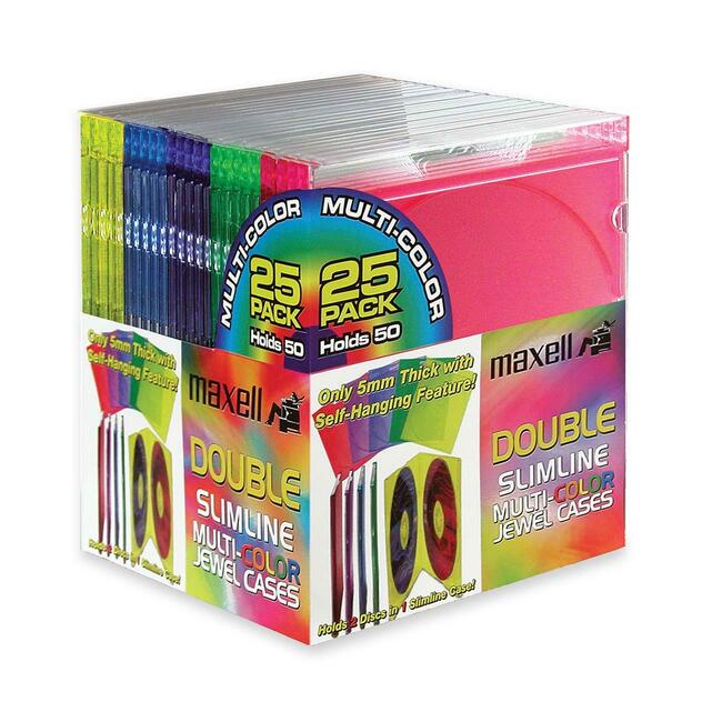 Maxell Multicolor Slim Jewel Cases 190131