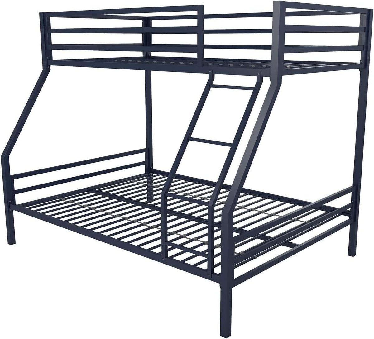 Maxwell Twin-Over-Full Metal Bunk Bed Navy Blue With Ladder