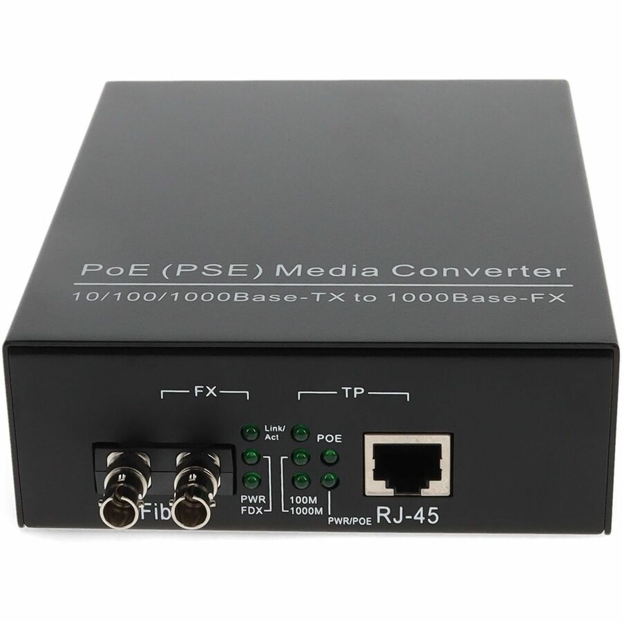 Media Converter 1000Base-SX with PoE - 10/100/1000Base-TX MMF | TecisOft ADD-GMCP-SX-5ST
