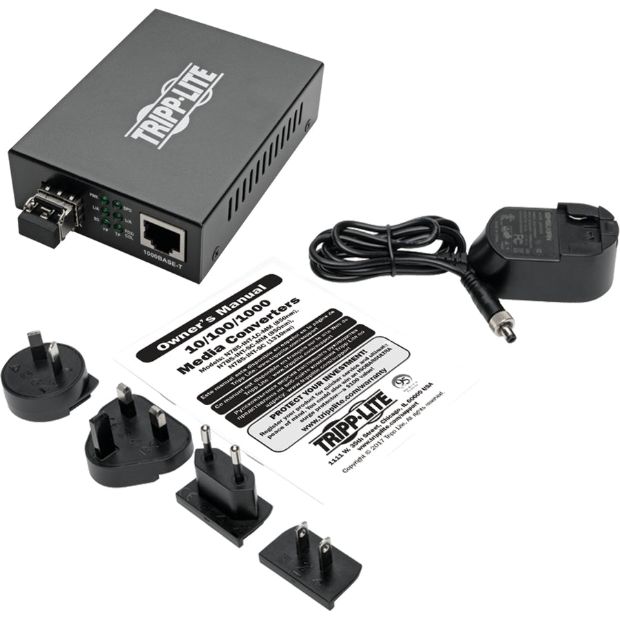 Media Converter Gigabit Ethernet Multimode Fiber LC Connector International Power - Tripp Lite N785-INT-LC-MM | TecISoft