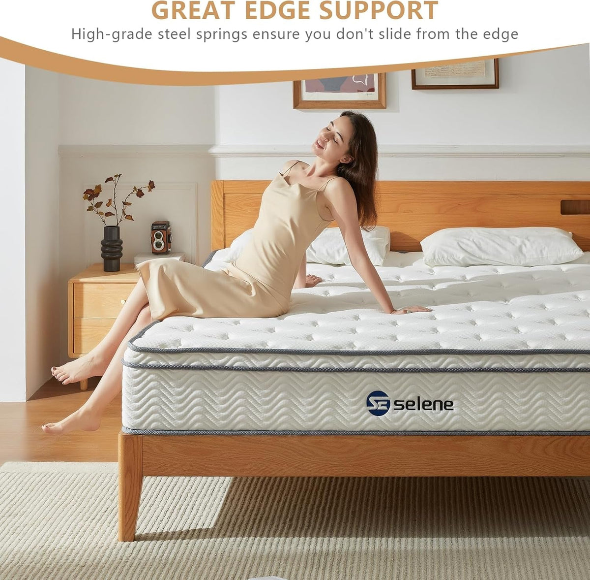 Medium-Firm Queen Hybrid Mattress with Memory Foam Comfort