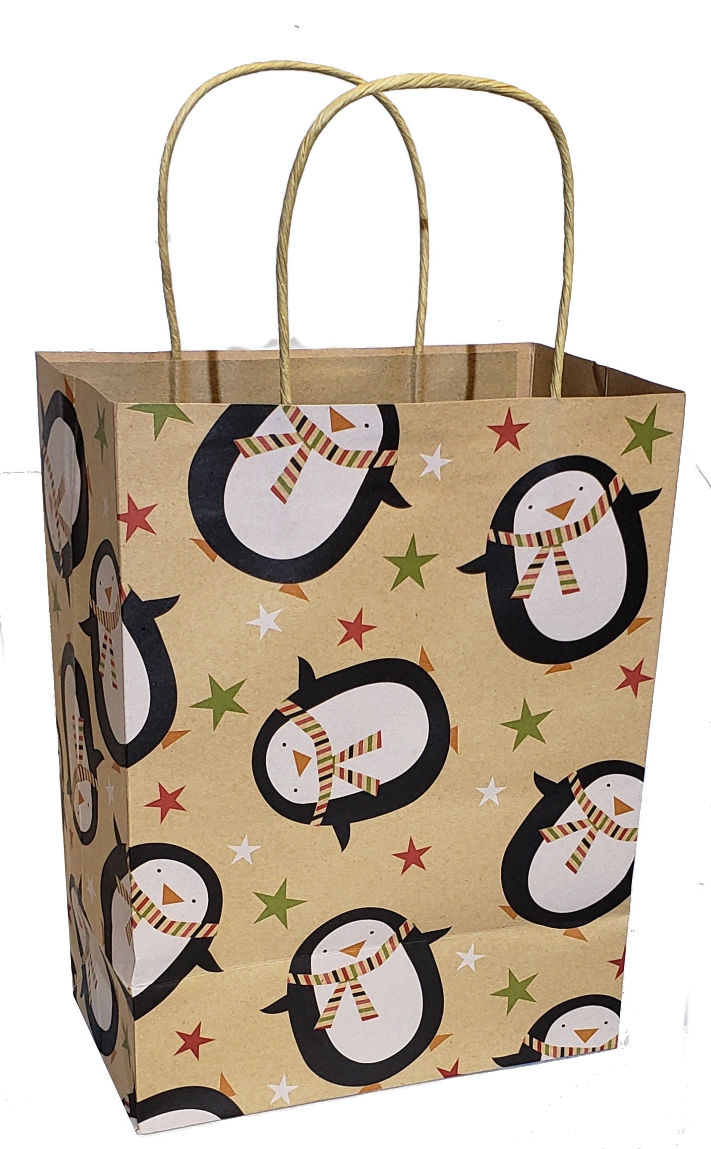 Medium Kraft Gift Bag - Penguins