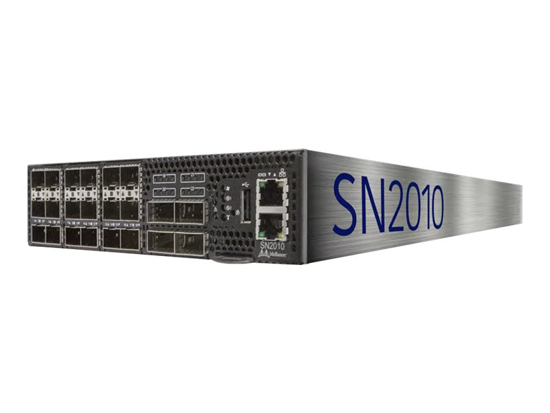 Mellanox Spectrum SN2010 - Switch - L3 - managed - 18 x 25 Gigabit SFP28 + 4 x 100 Gigabit QSFP28 - rack-mountable