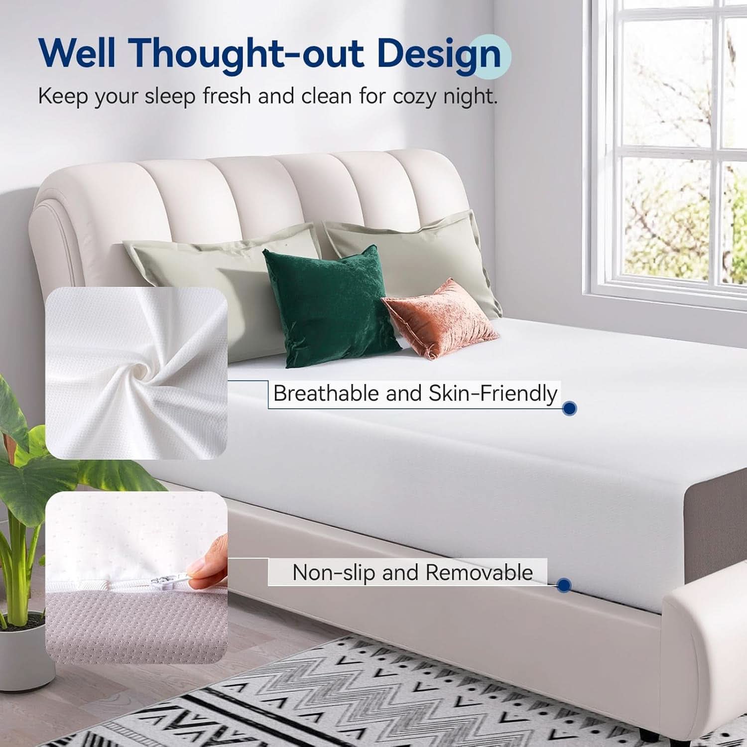 Memory Foam Mattress 12Inch Ultra Soft White Comfort