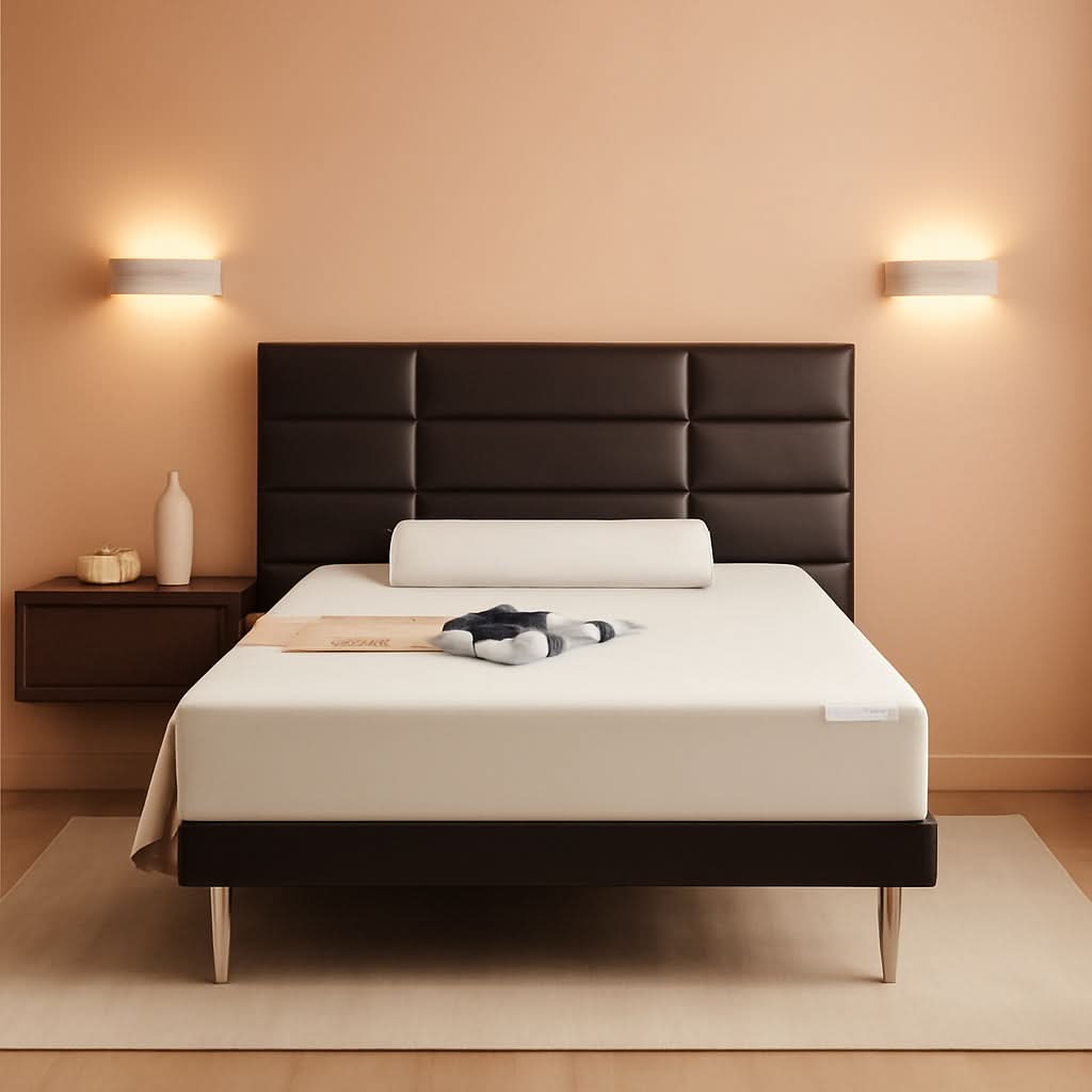 Memory Foam Mattress Full Size White Grey Hypoallergenic