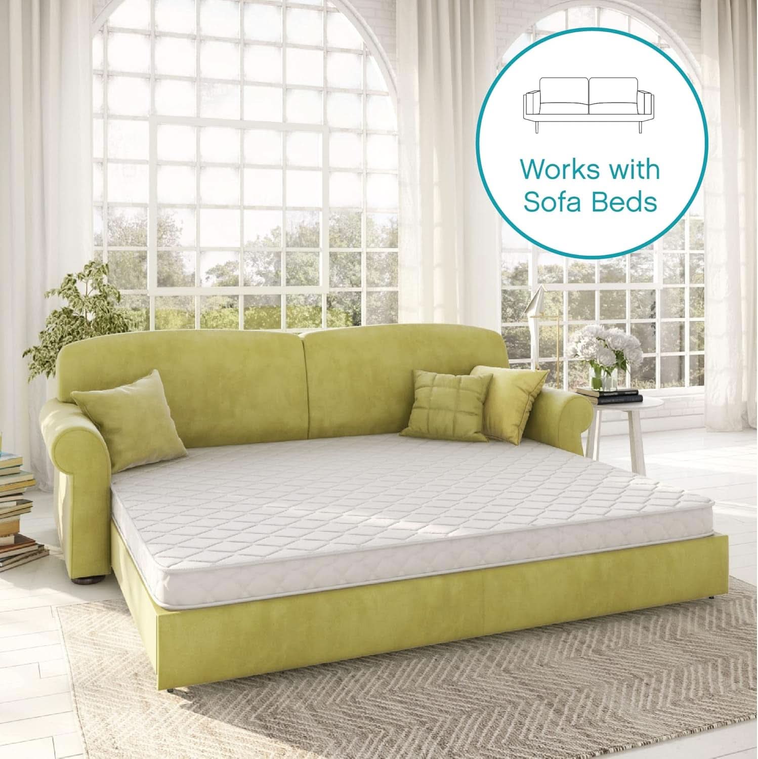 Memory Foam Mattress Queen Four Point Five Inch Foldable Sleeper