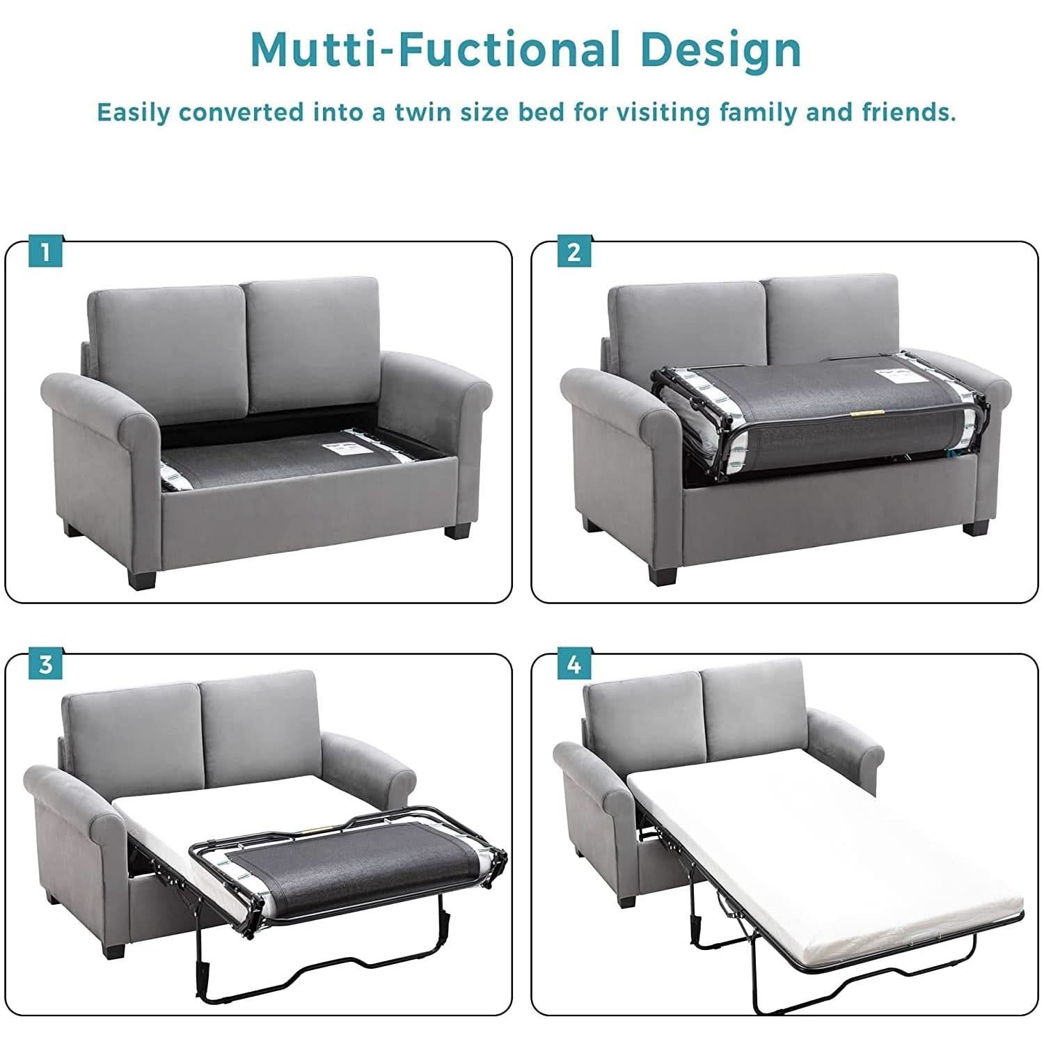 Memory Foam Sofa Bed For Small Spaces Space Saving Studio