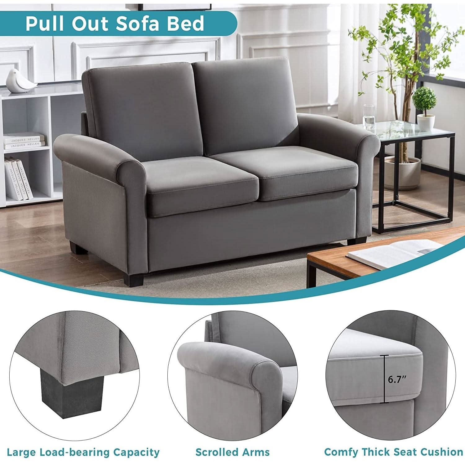 Memory Foam Sofa Bed For Small Spaces Space Saving Studio