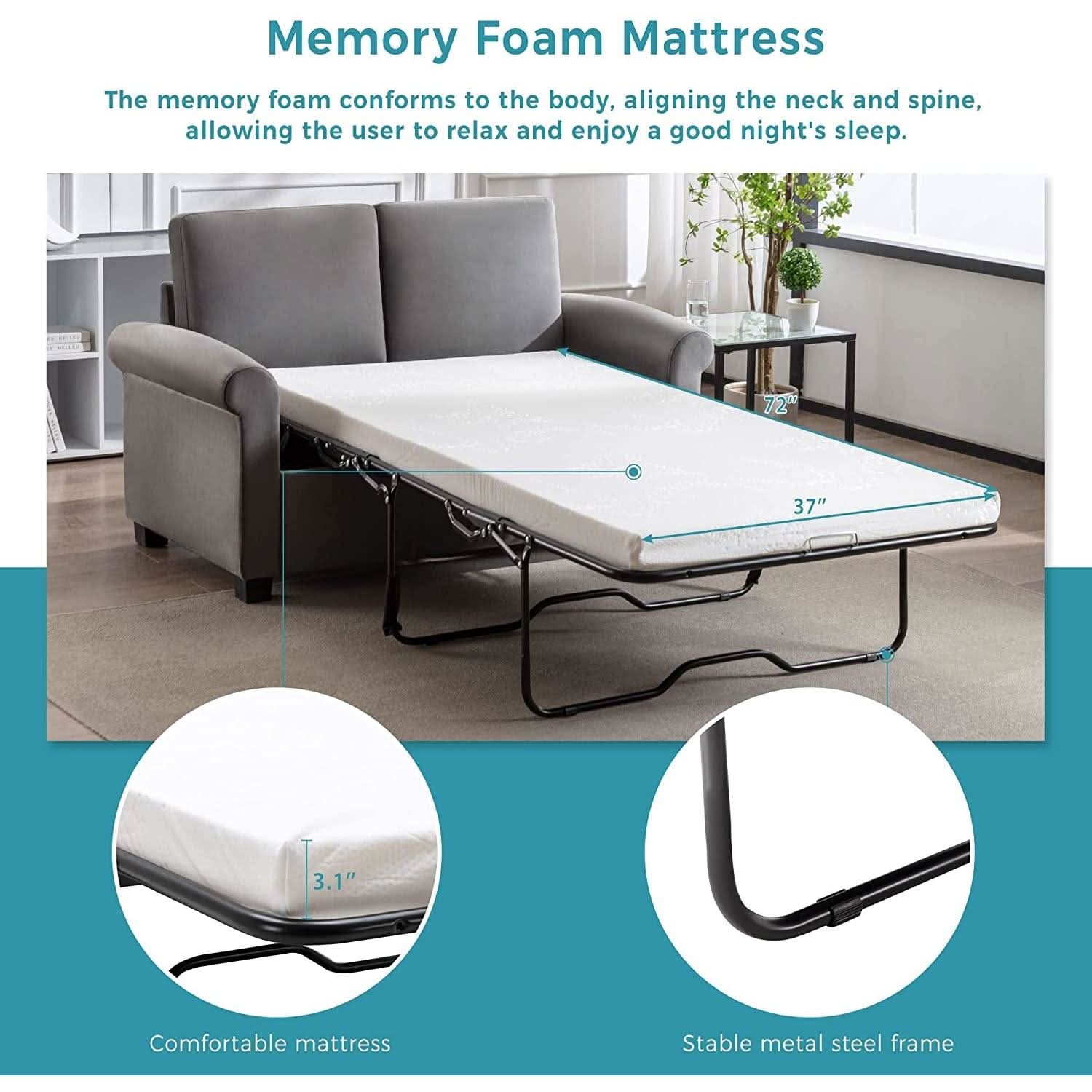 Memory Foam Sofa Bed For Small Spaces Space Saving Studio