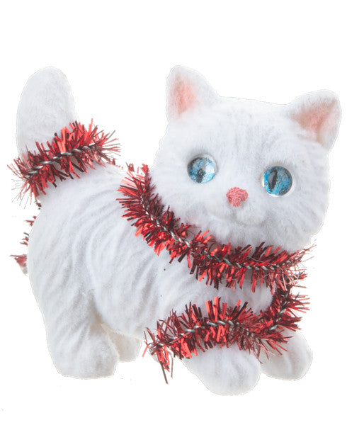 Meowy Christmas Cat Charm - Red