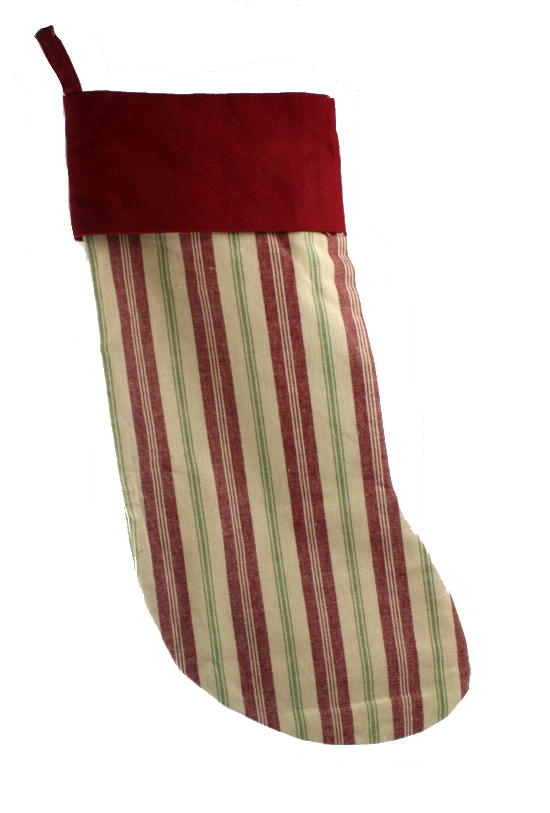 Merry Christmas Striped Stocking