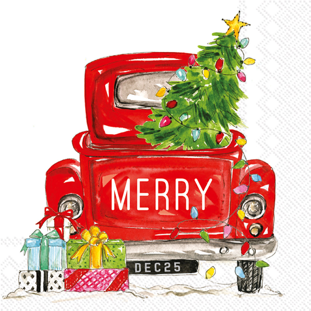 Merry Truck - Cocktail Napkin