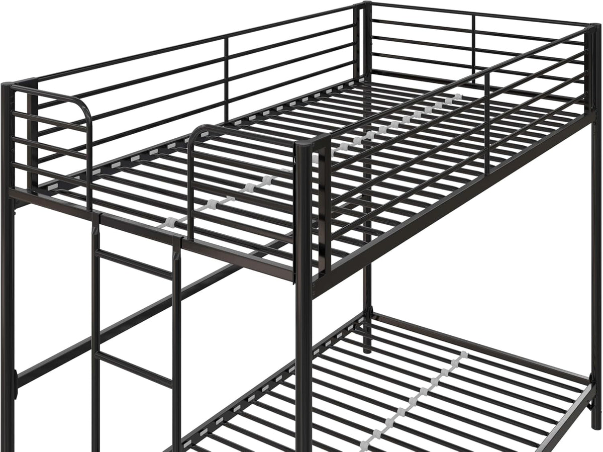 Metal Bunk Bed Twin Over Twin With Ladder And Easy Assembly