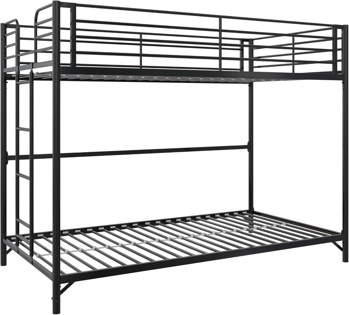 Metal Bunk Bed Twin Over Twin With Ladder And Easy Assembly