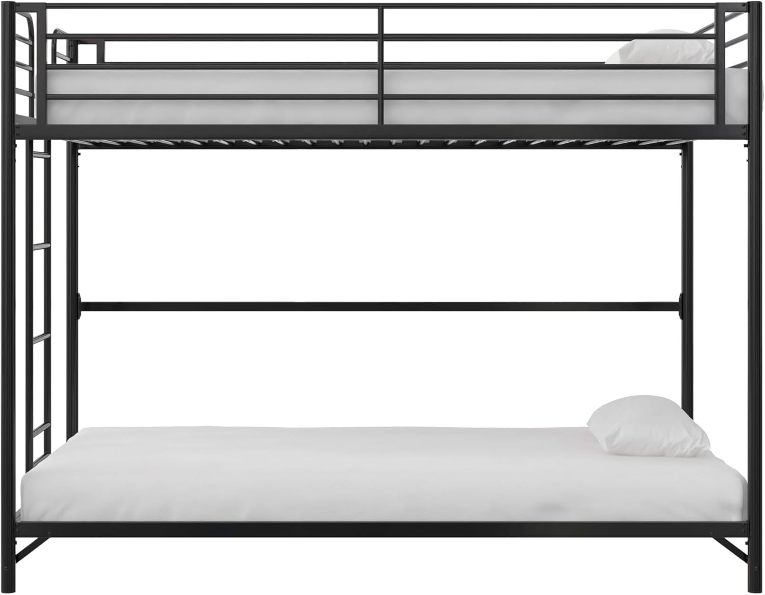 Metal Bunk Bed Twin Over Twin With Ladder And Easy Assembly