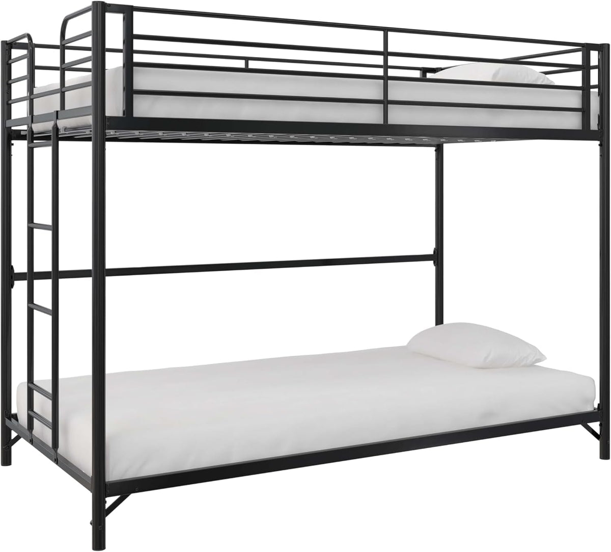 Metal Bunk Bed Twin Over Twin With Ladder And Easy Assembly