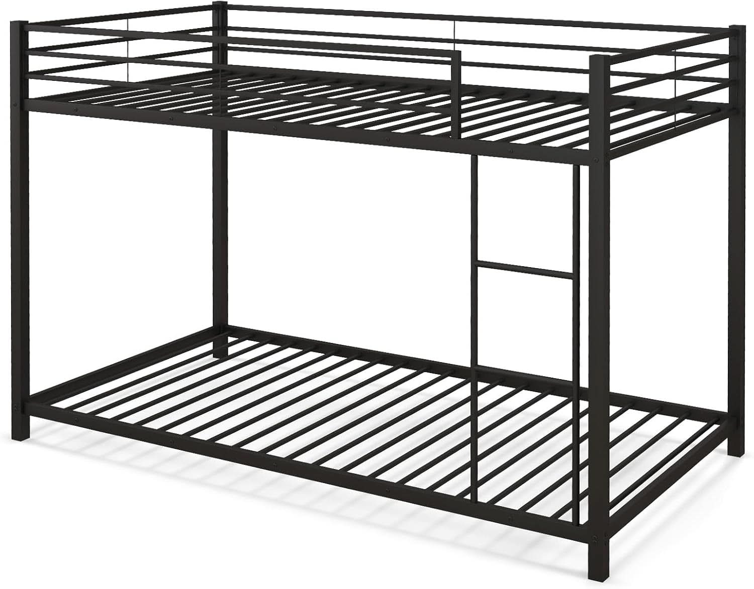 Metal Bunk Bed Twin Over Twin With Safety Guard Rails