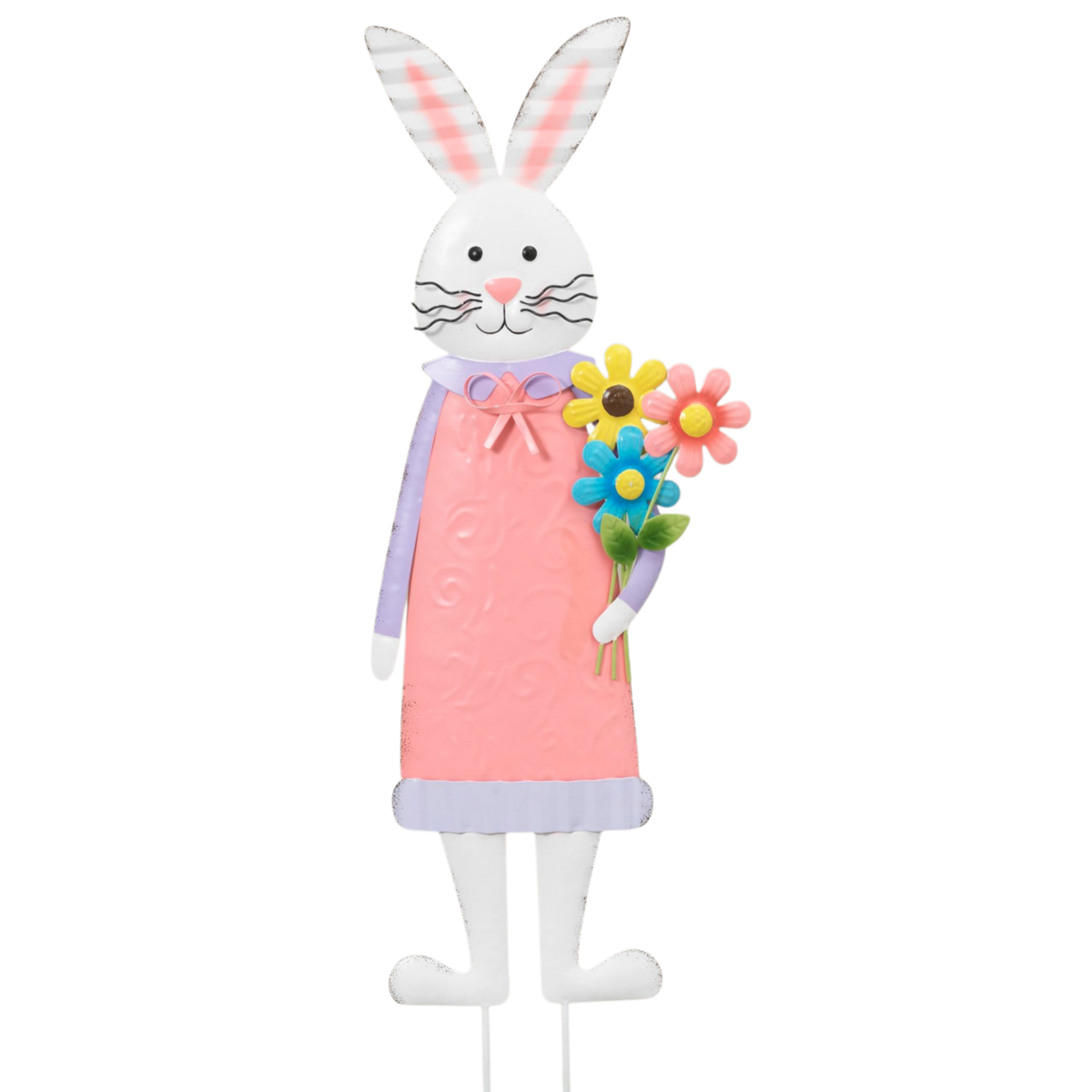 Metal Easter Bunny Yard Stake -
