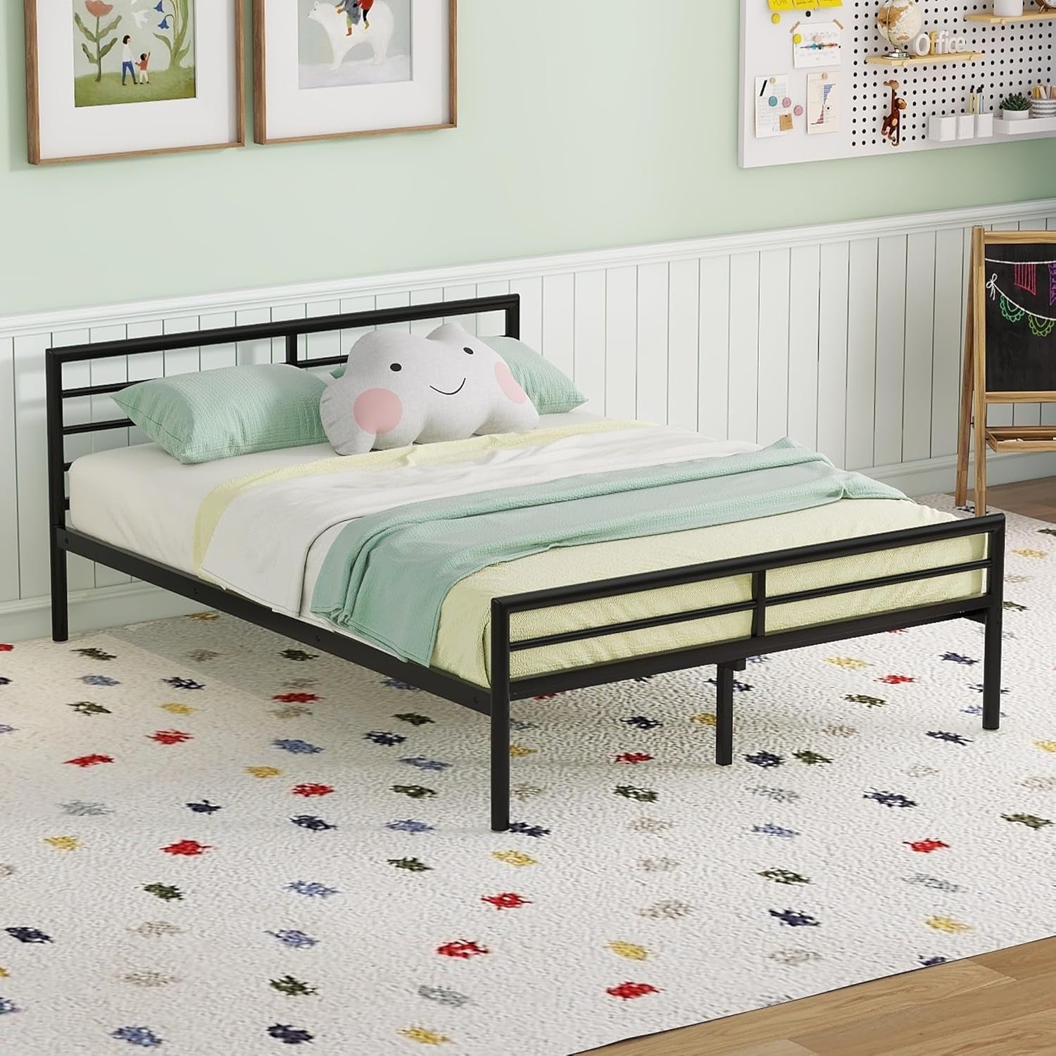 Metal Loft Bed Twin Over Full With Desk And Storage