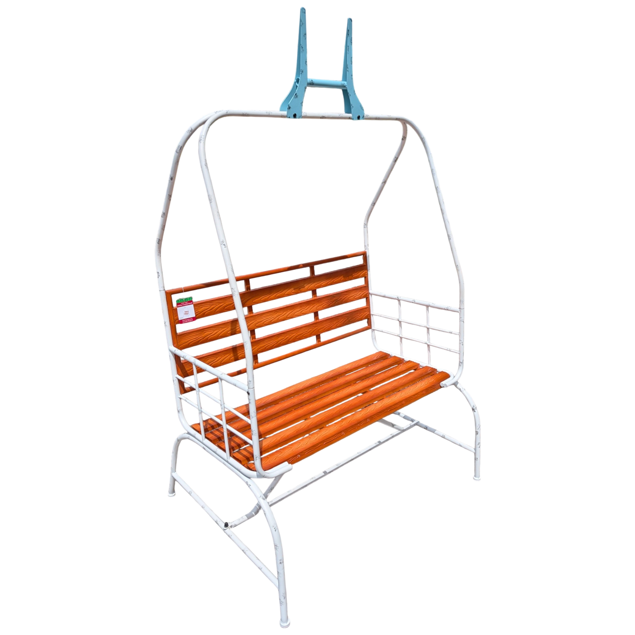 Metal Outdoor Gondola Bench - 6 Feet Tall