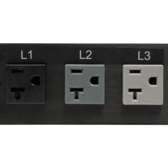 Metered Power Distribution Unit - 5.7kW 3-Phase Rackmount PDU | Eaton Tripp Lite PDU3MV6L2120