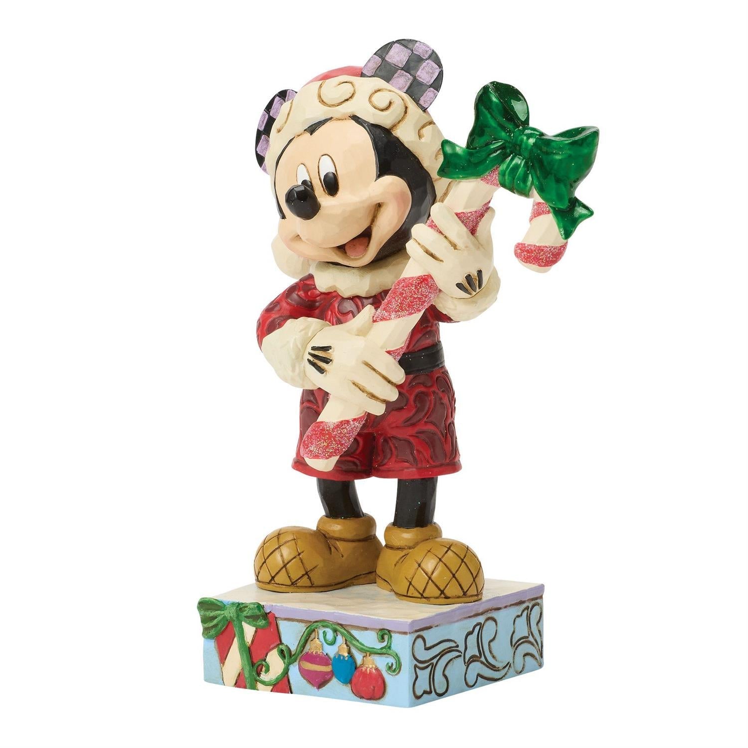 Mickey with Candy Cane Figurine – Disney Traditions