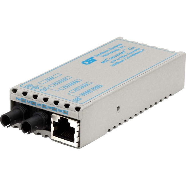 miConverter 1000Mbps Gigabit Ethernet Fiber Media Converter RJ45 ST Single-Mode 12km 1201-1-2