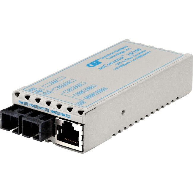 miConverter 10/100 Plus Ethernet Fiber Media Converter RJ45 SC Single-Mode 30km 1123-1-1