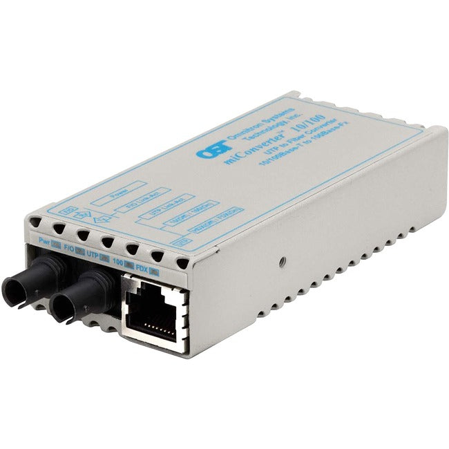 miConverter 10/100 Plus Ethernet Fiber Media Converter RJ45 ST Multimode 5km 1120-0-3