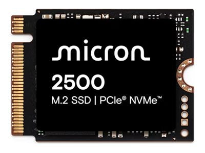 Micron 2500 - SSD - encrypted - 1 TB - internal - M.2 2230 - PCIe 4.0 (NVMe) - 256-bit AES MTFDKBK1T0QGN-1BN1AABYYR