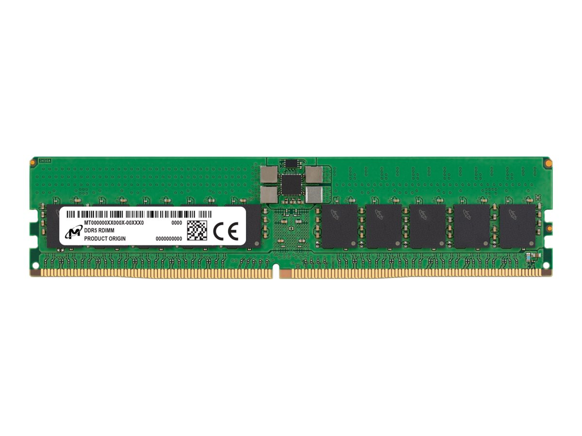 Micron - DDR5 - module - 32 GB - DIMM 288-pin - 5600 MHz / PC5-44800 - CL46 - registered - ECC MTC20F2085S1RC56BD1R