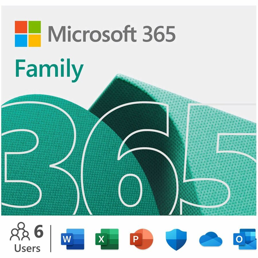 Microsoft 365 Family - Subscription - 1 Year - Medialess