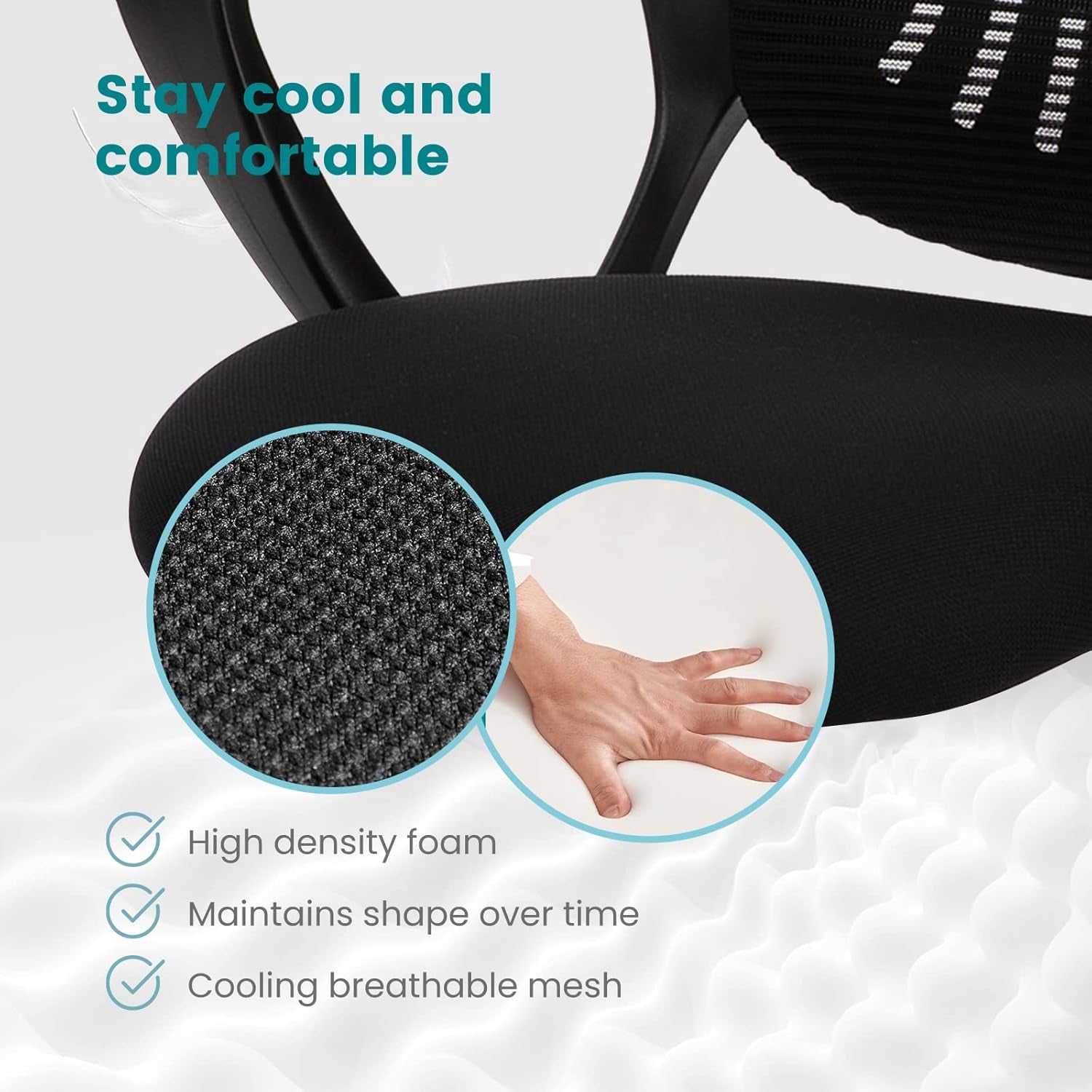Mid Back Ergonomic Office Chair With Lumbar Support