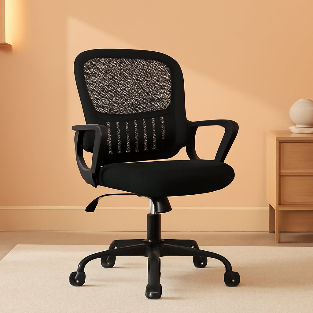 Mid Back Ergonomic Office Chair With Lumbar Support