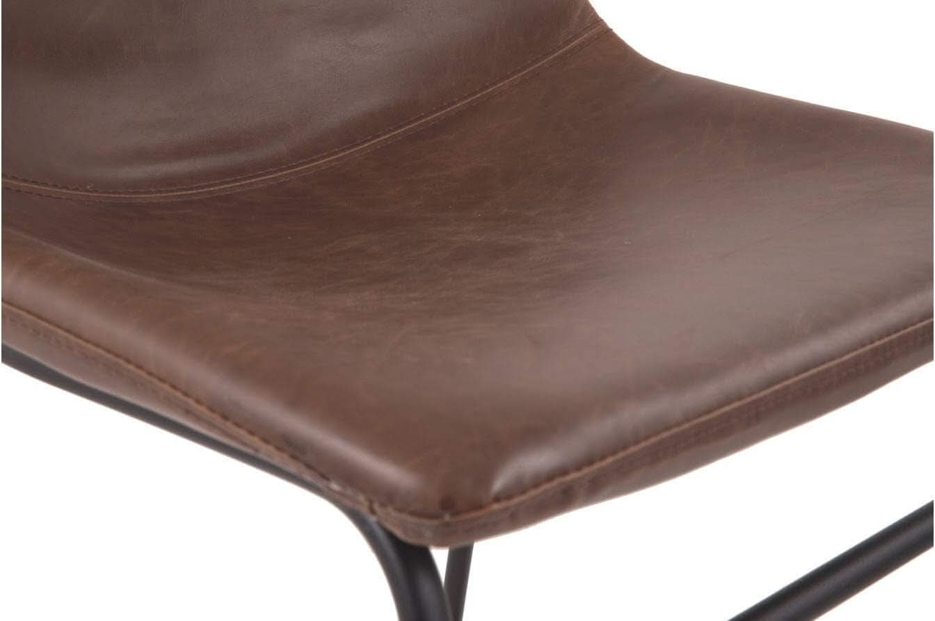 Mid Century Centiar 18.75 Inch Dining Bucket Chairs Set Of 2 Black And Brown