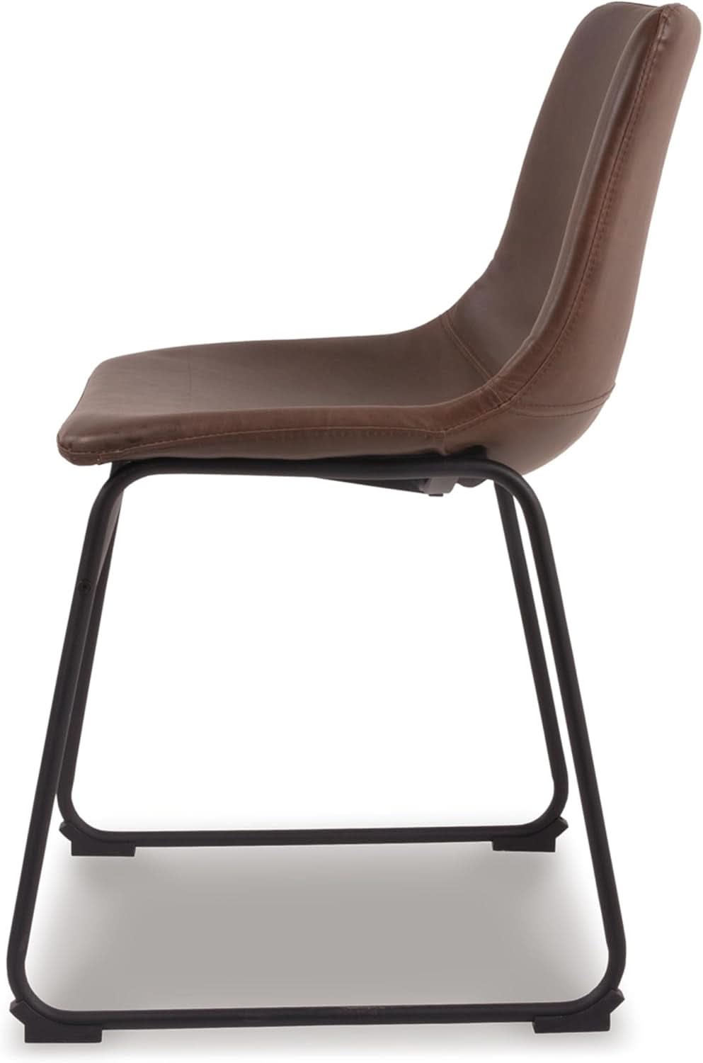 Mid Century Centiar 18.75 Inch Dining Bucket Chairs Set Of 2 Black And Brown