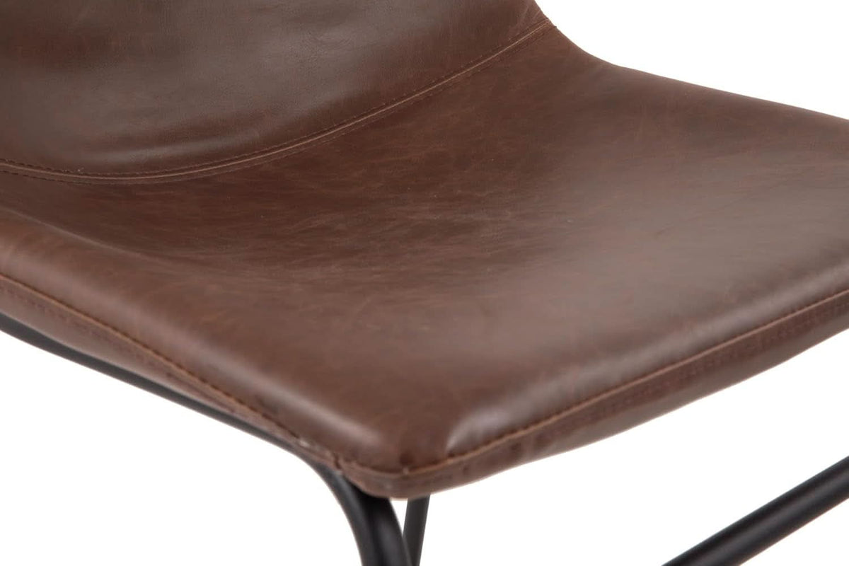 Mid Century Centiar 18.75 Inch Dining Bucket Chairs Set Of 2 Black And Brown
