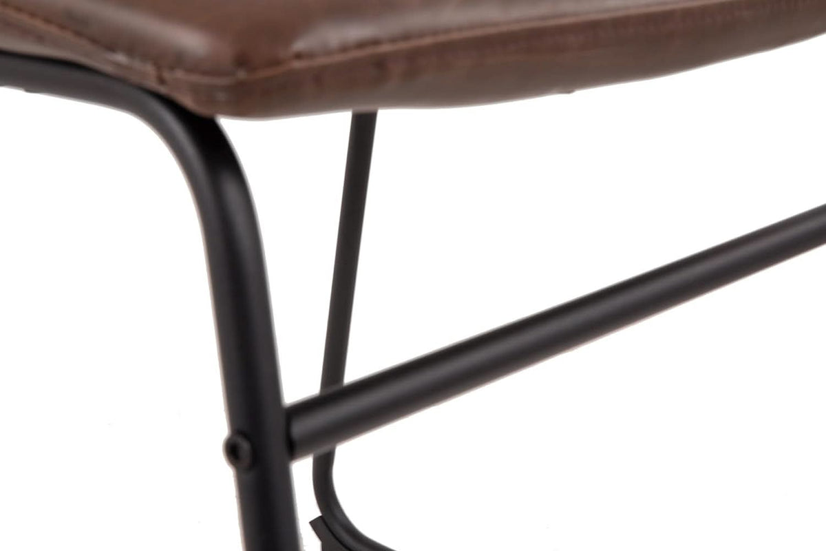 Mid Century Centiar 18.75 Inch Dining Bucket Chairs Set Of 2 Black And Brown