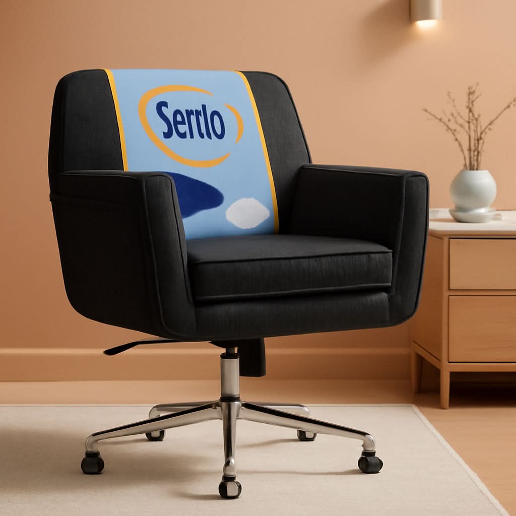 Mid Century Memory Foam Office Chair In Charcoal Gray