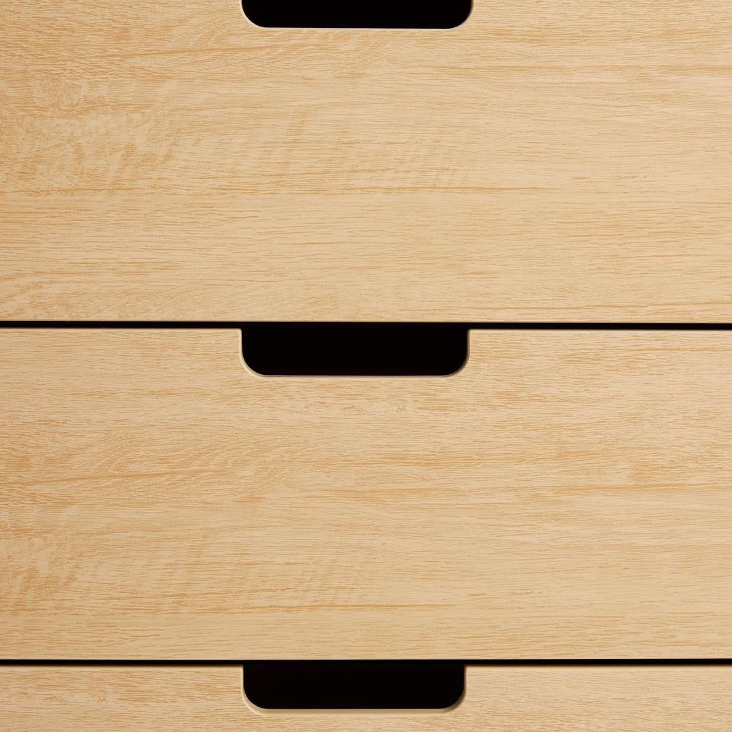 Mid-Century Modern 6-Drawer Dresser, 52 Inch Width