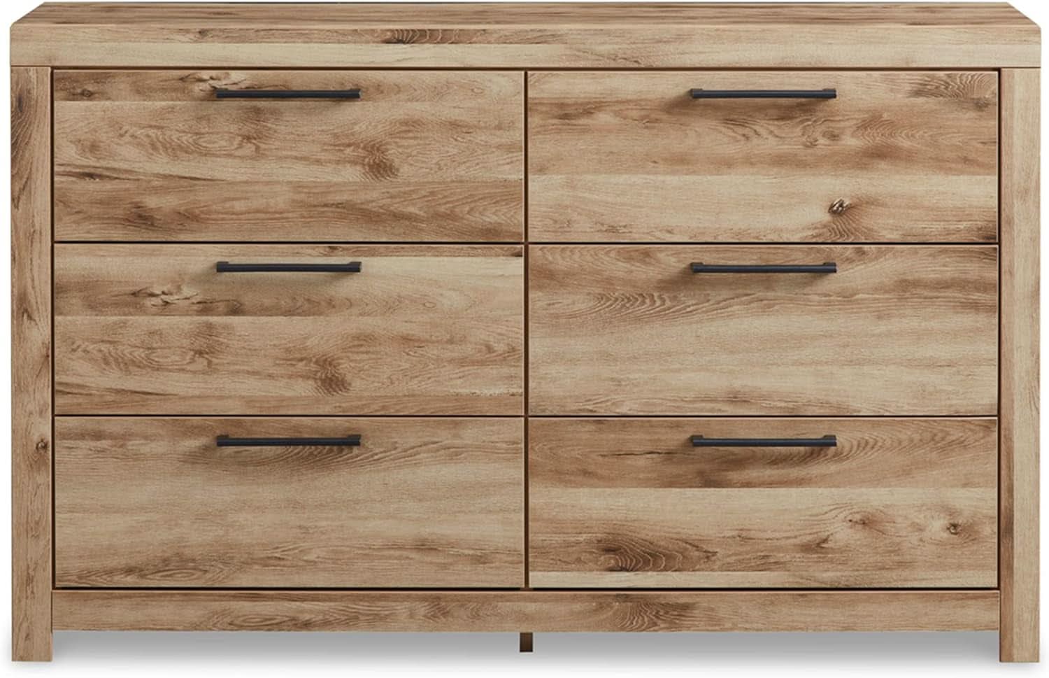 Mid Century Modern 6 Drawer Dresser Light Brown Beige